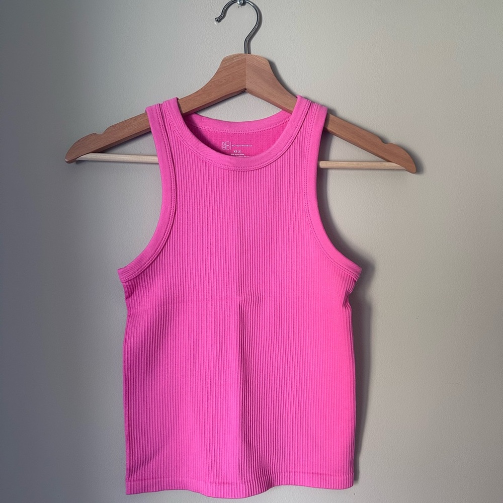 hot pink cropped tank